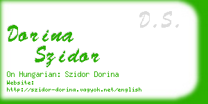 dorina szidor business card